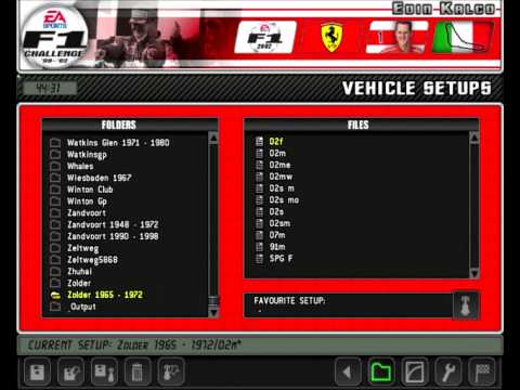 F1 game setups